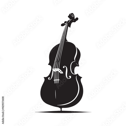 Soulful Strings: An Elegant Collection of Cello Vector Silhouettes Highlighting the Graceful Form, Deep Resonance, and Classical Beauty of This Timeless Bowed String Instrument