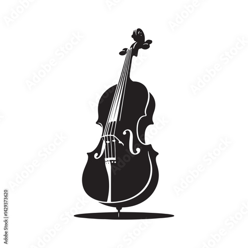 Soulful Strings: An Elegant Collection of Cello Vector Silhouettes Highlighting the Graceful Form, Deep Resonance, and Classical Beauty of This Timeless Bowed String Instrument