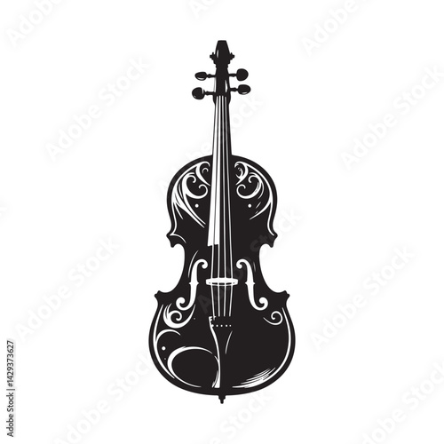 Soulful Strings: An Elegant Collection of Cello Vector Silhouettes Highlighting the Graceful Form, Deep Resonance, and Classical Beauty of This Timeless Bowed String Instrument