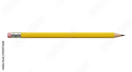 Pencil yellow write draw art — transparent background