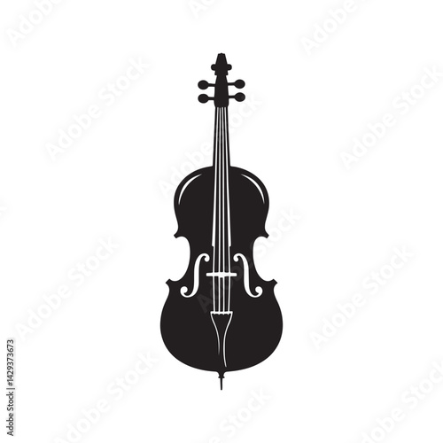 Soulful Strings: An Elegant Collection of Cello Vector Silhouettes Highlighting the Graceful Form, Deep Resonance, and Classical Beauty of This Timeless Bowed String Instrument