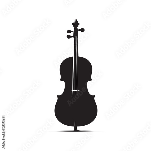 Soulful Strings: An Elegant Collection of Cello Vector Silhouettes Highlighting the Graceful Form, Deep Resonance, and Classical Beauty of This Timeless Bowed String Instrument
