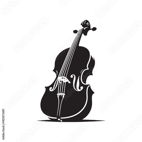 Soulful Strings: An Elegant Collection of Cello Vector Silhouettes Highlighting the Graceful Form, Deep Resonance, and Classical Beauty of This Timeless Bowed String Instrument