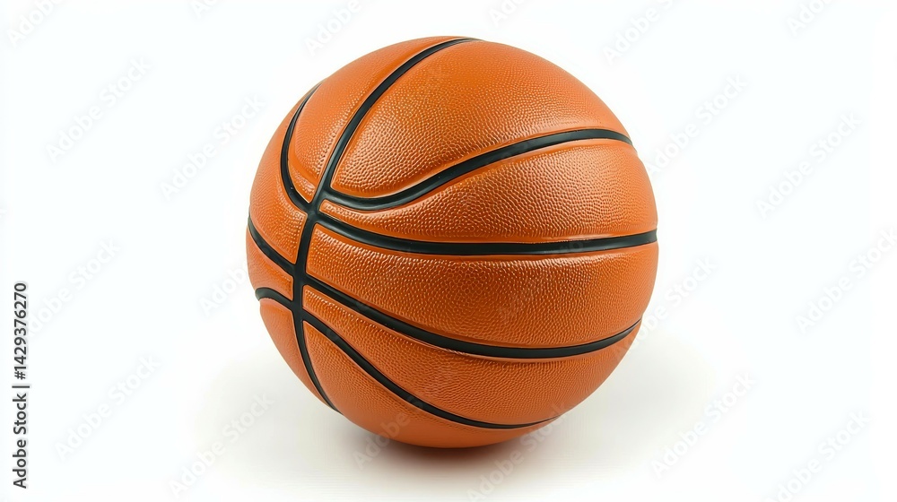 Isolated Basketball Game Ball on White Background Isolated Basketball Game Ball on White Background
