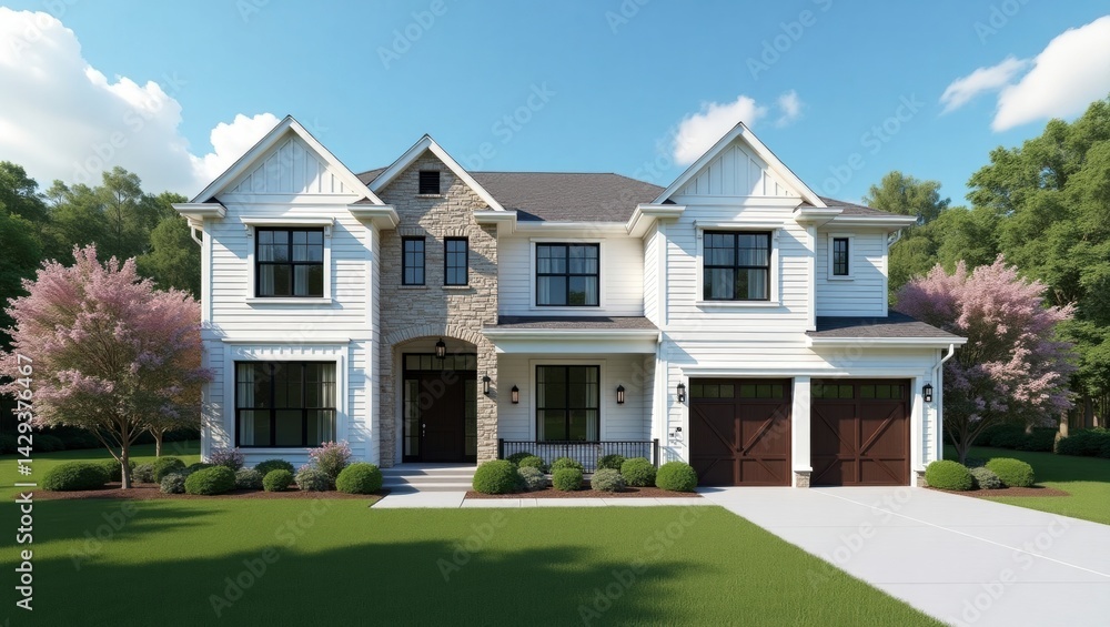 Charming house surrounded by lush landscaping featuring a beautiful exterior and inviting atmosphere Charming house surrounded by lush landscaping featuring a beautiful exterior and inviting atmosphere