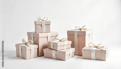 Obraz na płótnie Gift boxes arranged beautifully for Christmas concept w salonie
