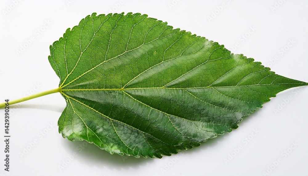 Fototapeta premium mulberry leaf on the white background