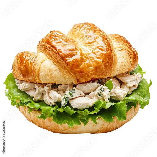 chicken salad sandwich on croissant
