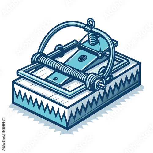 Design a frost trap glyph with glowing cyan and blue edges; intricate, magical, wintery feel.  High detail, sharp lines.