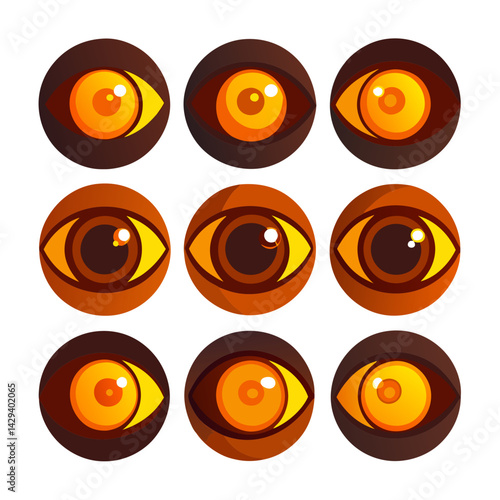 Set of Eye icons