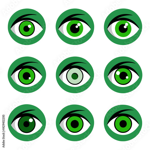 Set of Eye icons
