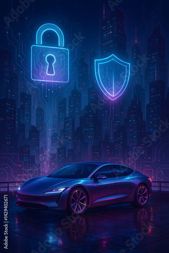 Smart electric vehicle cybersecurity in futuristic urban environments, shielded communication and secure data transfer for connected mobility
