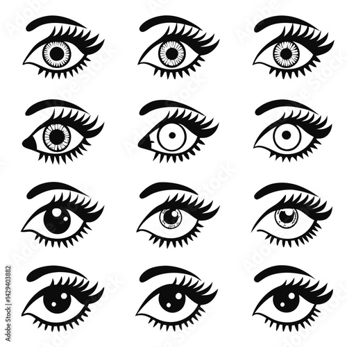 Set of Eye icons