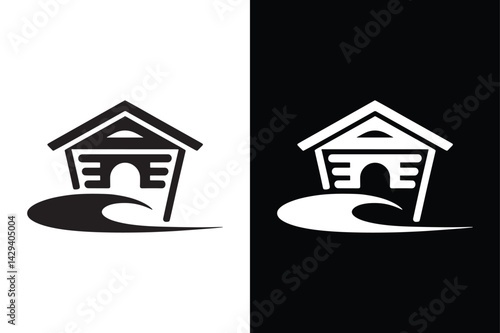 BeachResort icon vector on White Background ,Vector Art Illustration on white background.