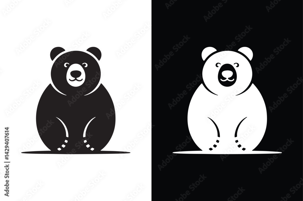 Naklejka premium Papa Bear icon vector on White Background ,Vector Art Illustration on white background.
