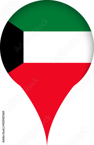 Kuwait Flag Marker Icon Free Download Kuwait Flag Marker Icon - GFXLoad