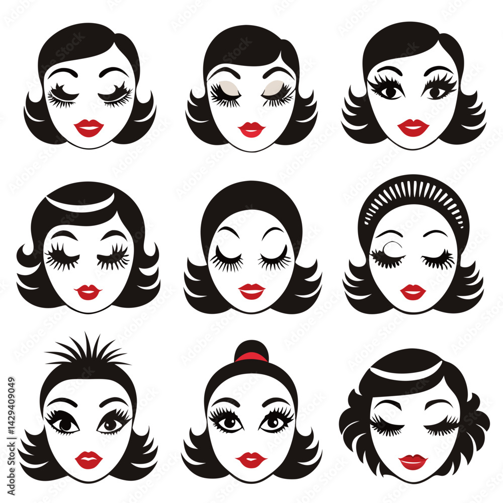 Set of Eye icons Set of Eye icons