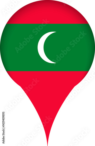Free Download Maldives Flag Marker Icon - GFXLoad