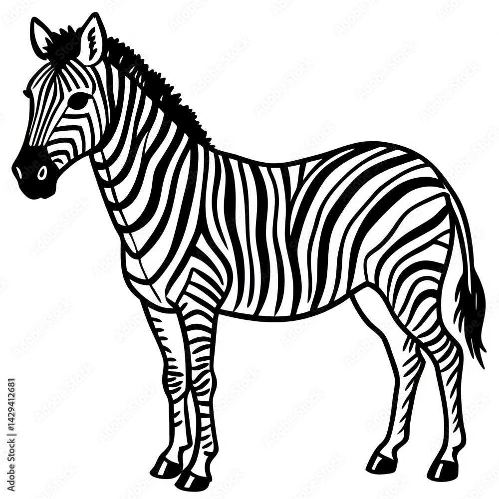 Obraz premium Zebra Line Art
