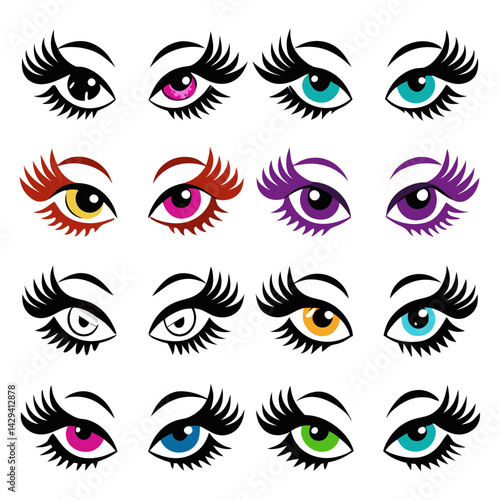 Set of Eye icons