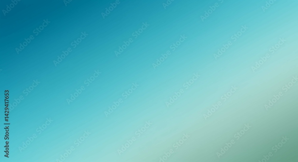 Obraz premium Abstract Teal and Green Gradient Background Smooth Color Blend Soft Transition Digital Wallpaper
