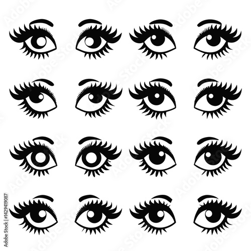 Set of Eye icons