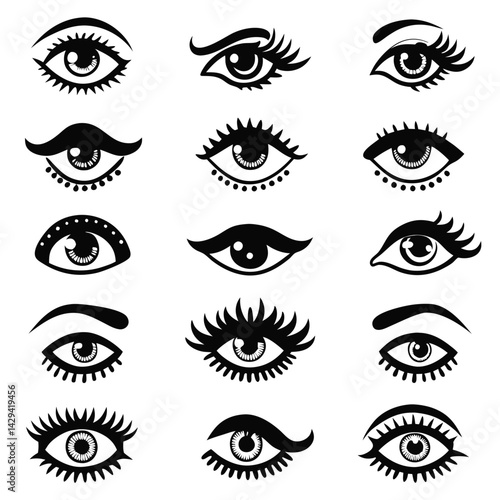 Set of Eye icons