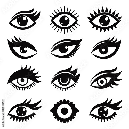 Set of Eye icons