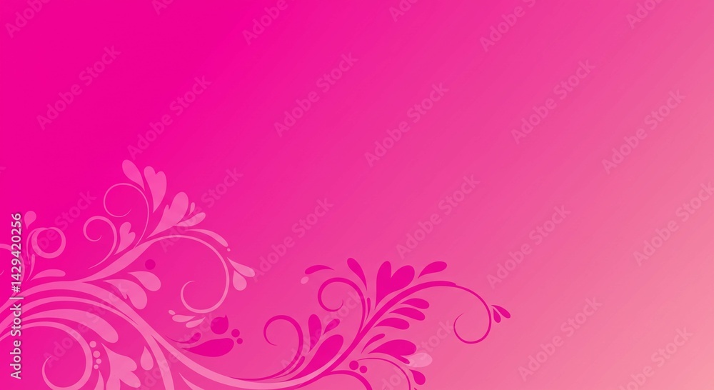 Pink Floral Background Design Gradient Swirls Feminine and Elegant Decoration Pink Floral Background Design Gradient Swirls Feminine and Elegant Decoration