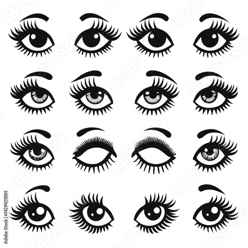 Set of Eye icons
