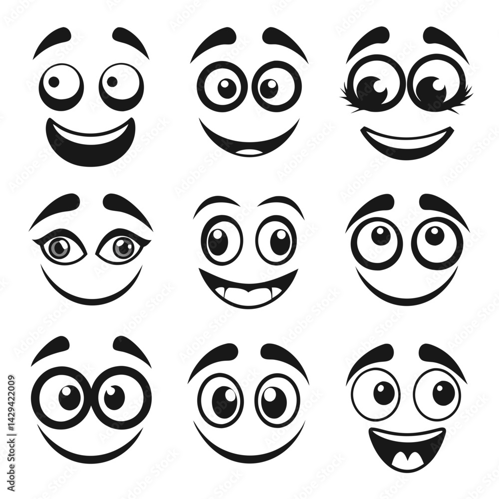 Set of Eye icons Set of Eye icons