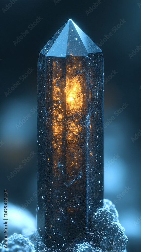 Explore the deep hues and raw textures of schorl black tourmaline in this macro shot capturing the crystal's grounding energy and protective symbolism in natural mineral form