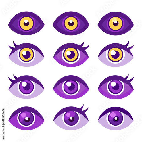 Set of Eye icons