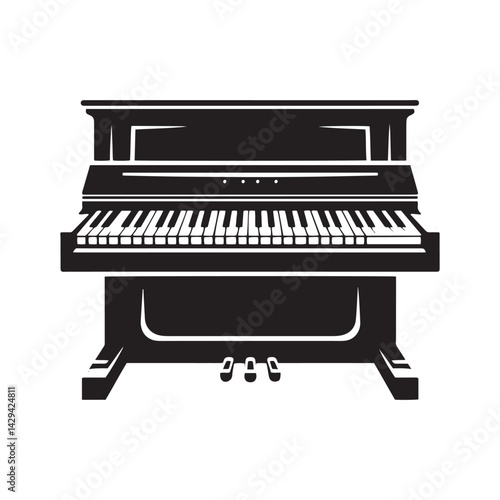 Digital Harmony: A Sleek Collection of Keyboard Vector Silhouettes Capturing the Modern Design, Versatility, and Musical Energy of This Iconic Electronic Instrument in Motion.