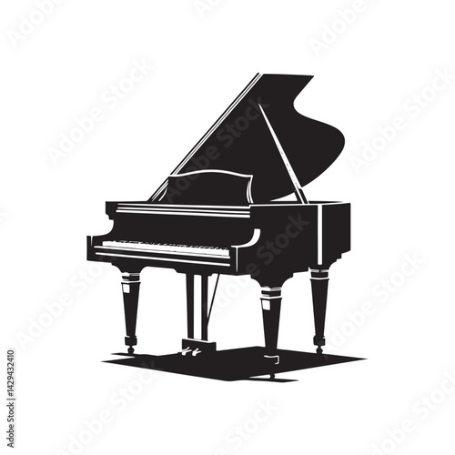 Elegance in Keys: A Timeless Collection of Piano Vector Silhouettes Highlighting the Graceful Form, Melodic Sound, and Musical Legacy of This Iconic Instrument Across Generations.