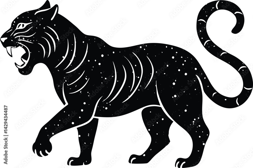 Obraz premium tiger silhouette