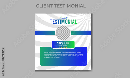 Creative professional corporate Client Testimonial design Template