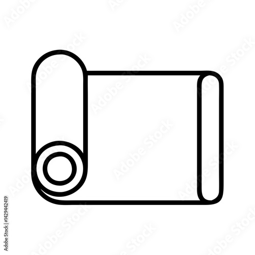 Rolled up yoga mat pilates exercise fitness gym workout equipment training relaxation wellness 90cm