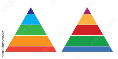 Maslow hierarchy of needs pyramid infographic diagram chart template with icon vector for business presentation has self actualization, esteem, belonging, safety and physiological. Motivational theory