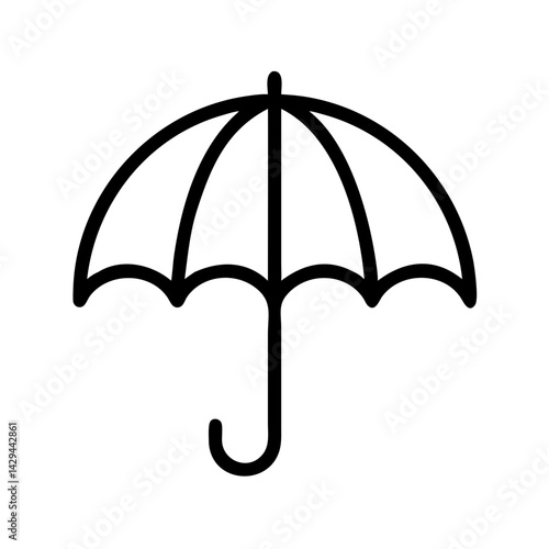 Umbrella icon vector image for weather protection and rainy day forecast symbol illustration design