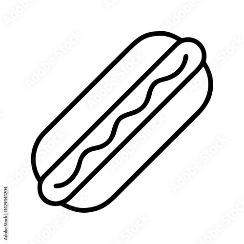 Isolated hot dog vector illustration for fast food restaurant menu and street food design concept