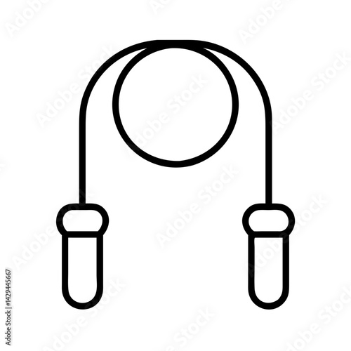 Jump rope vector icon illustration for fitness workout cardio exercise and skipping rope training