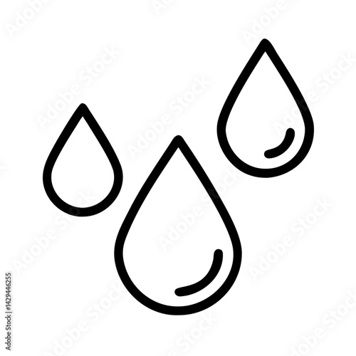 Water drop vector illustration for rain design and liquid concept with droplet graphic element