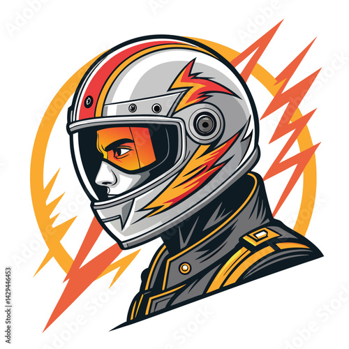 Wallpaper Mural Create a detailed illustration of a cyborg's head, featuring a sleek visor, intricate mechanical details, and vibrant fire sparks erupting around it, conveying intense speed and power. Torontodigital.ca