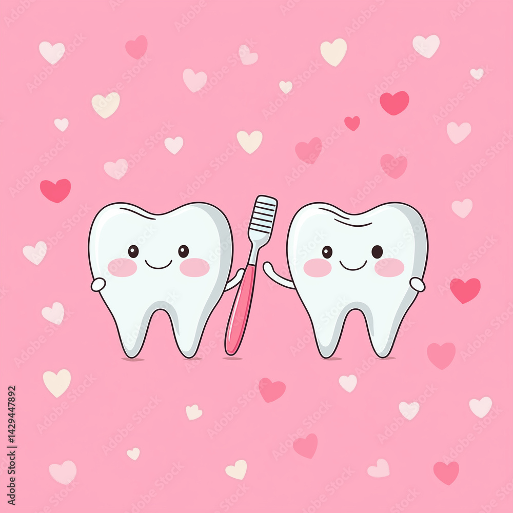 Dentes felizes, mostrando um sorriso brilhante e saudável. A imagem transmite alegria, saúde bucal e bem-estar, ideal para campanhas de odontologia, cuidados dentários e autoestima
