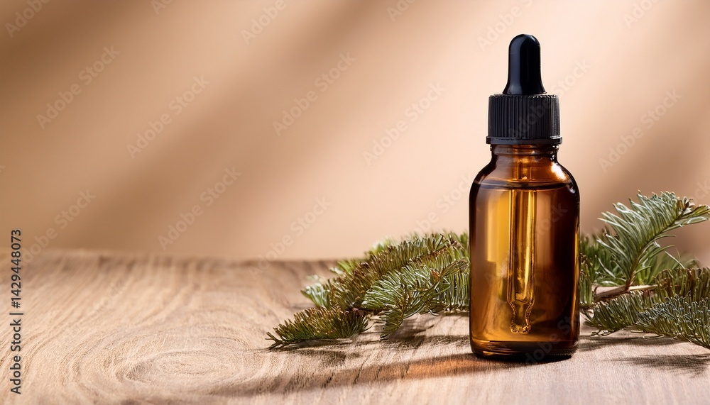 Fototapeta premium oil dropper bottle product packaging for beauty and skincare