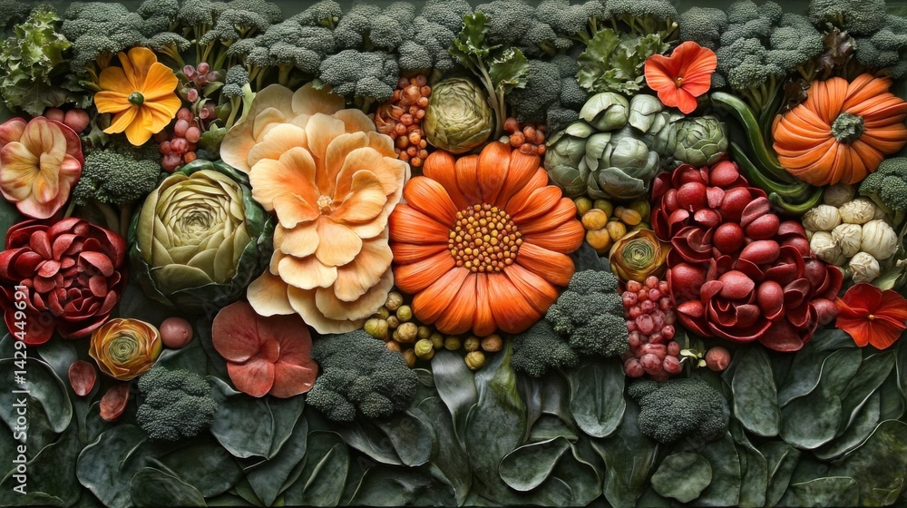 Fototapeta premium Organic veggie artwork