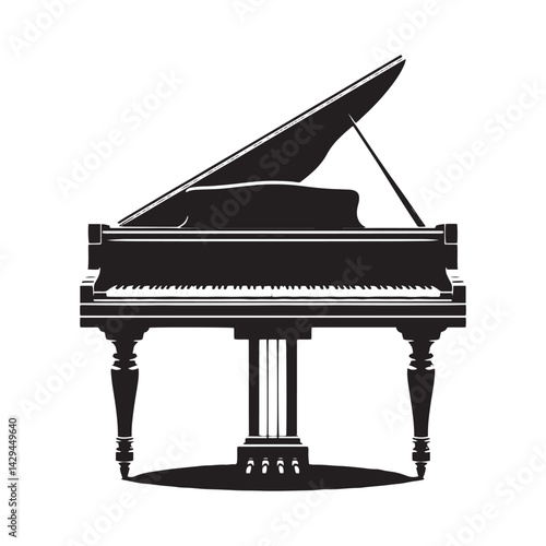 Timeless Tones: A Stylish Collection of Upright Piano Vector Silhouettes Highlighting the Compact Elegance, Classic Design, and Warm Sound of This Beloved Keyboard Instrument.