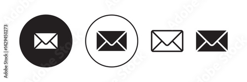 Mail icons set. email icon vector. email sign and symbol. E-mail icon. Envelope illustration