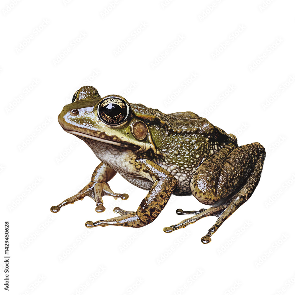 Fototapeta premium detailed image of common frog in nature 